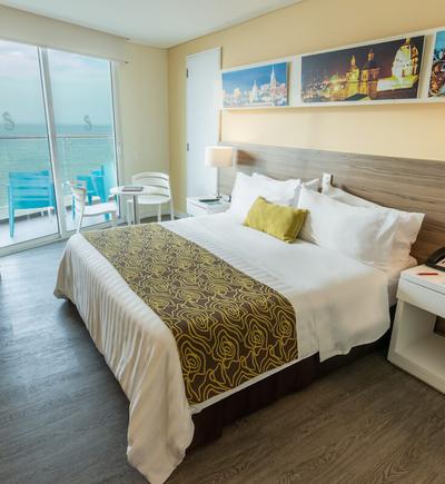 Quarto estândar uma cama king vista mar  GHL Relax Corales de Indias Cartagena das Indias