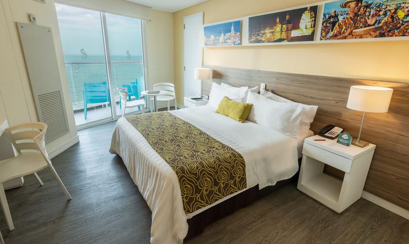 Quarto estândar uma cama king vista mar  GHL Relax Corales de Indias Cartagena das Indias