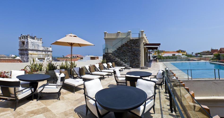 Terraço em bastión hotel de luxo Bastión Luxury Hotel Cartagena das Indias